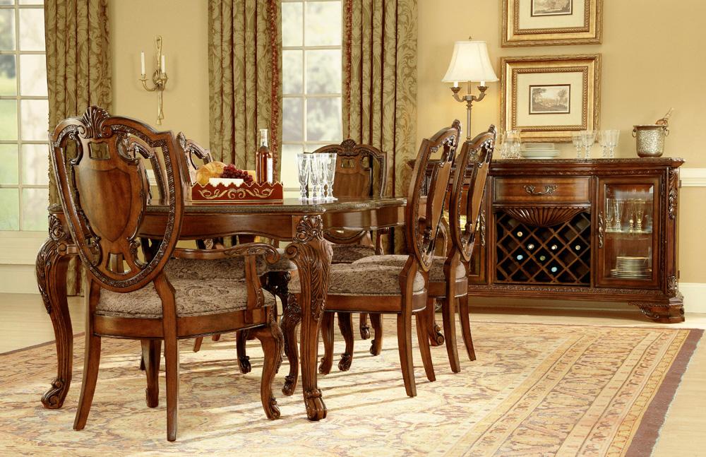 A.R.T. Furniture - Old World Shield Back Arm Chair With Fabric Seat (Set of 2) in Brown - 143203-2606_CLOSEOUT veiw 4