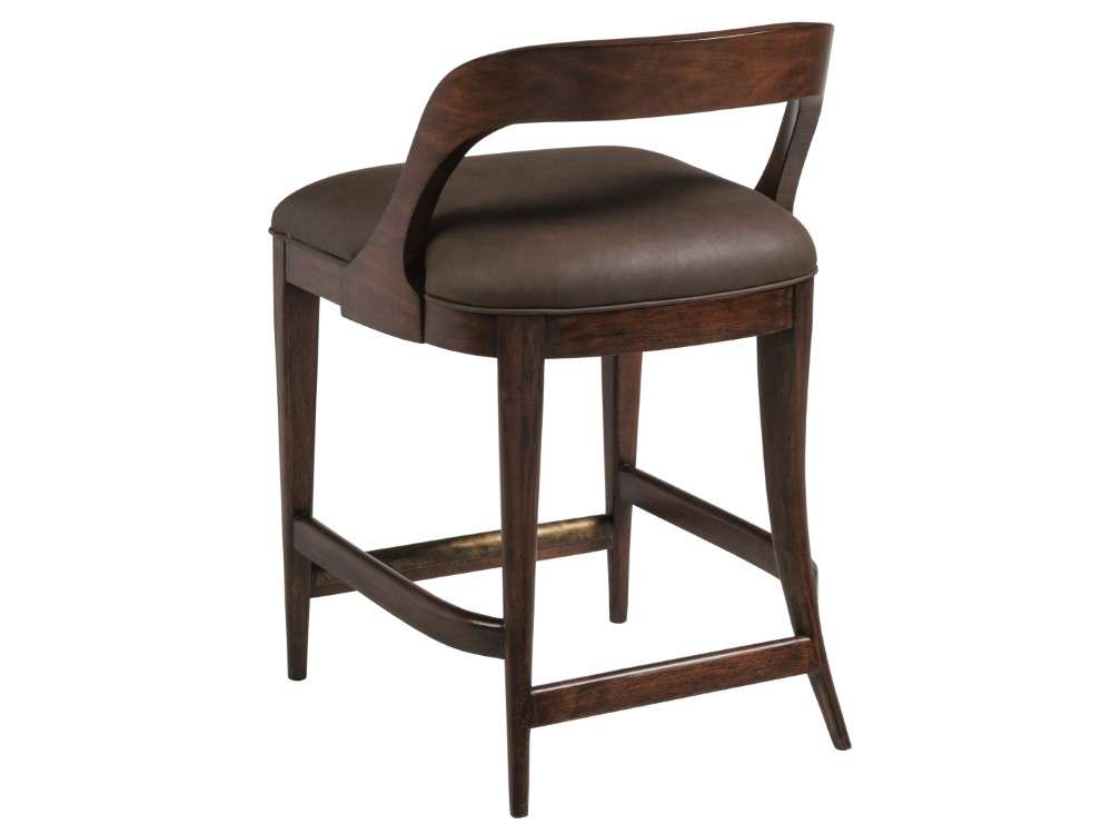 Artistica Home - Signature Designs Beale Low Back Counter Stool - Walnut finish - 2104-895-01 veiw 2