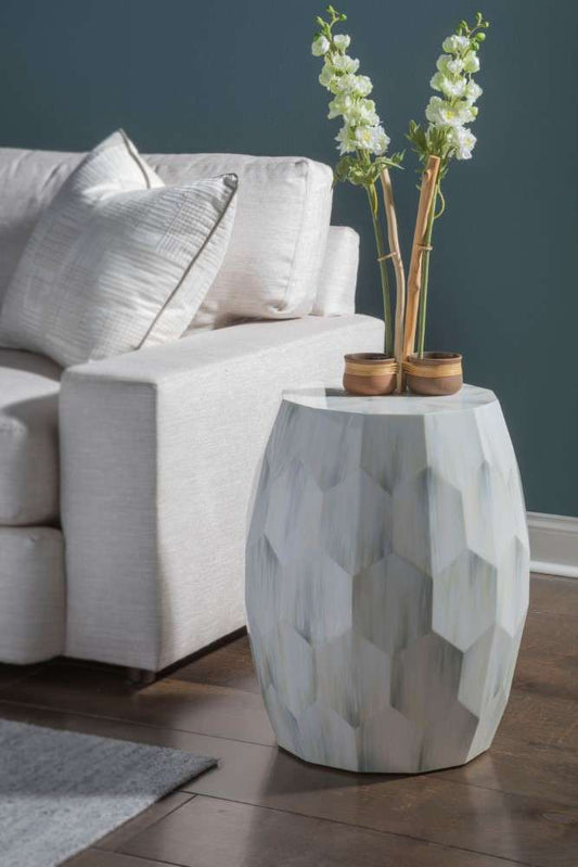 Artistica Home - Signature Designs Bello Faceted Drum Table - 18.25W x 18.25D x 21.75H - 2243-951 veiw 2