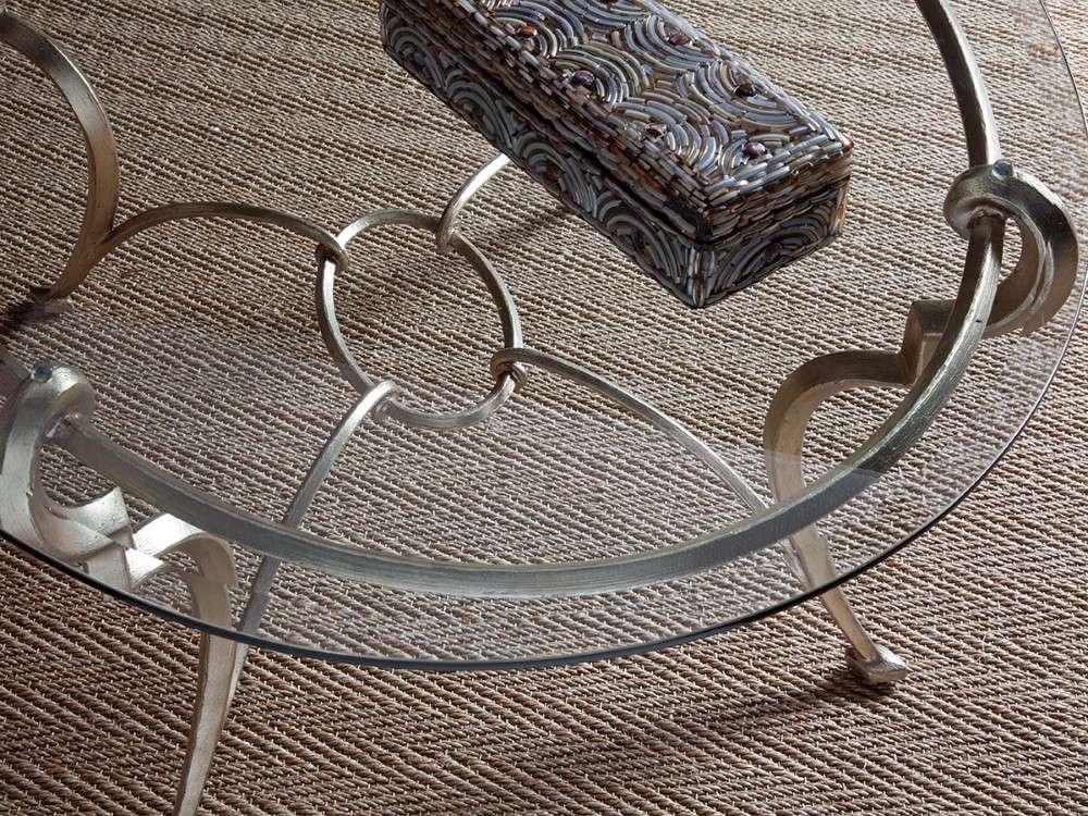 Artistica Home - Signature Designs Colette Oval Cocktail Table - Champagne foil finish - 2022-949C veiw 2