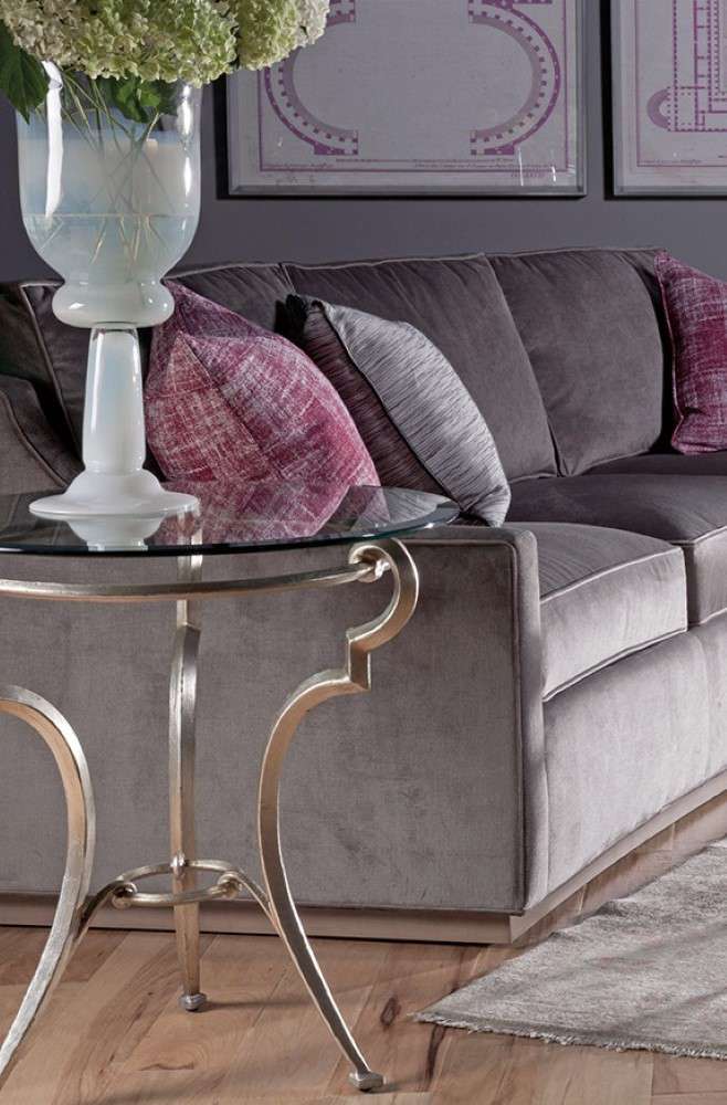 Artistica Home - Signature Designs Colette Round End Table - Champagne foil finish - 2022-950C veiw 1