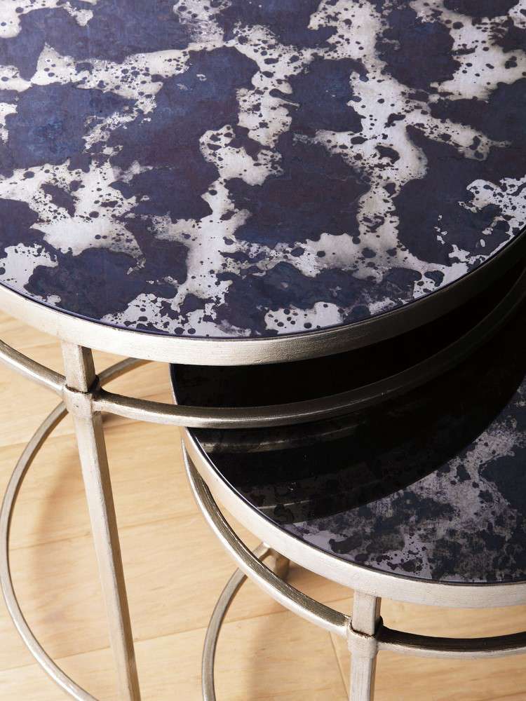 Artistica Home - Signature Designs Colette Round Nesting Tables - Champagne foil finish - 2022-958 veiw 1