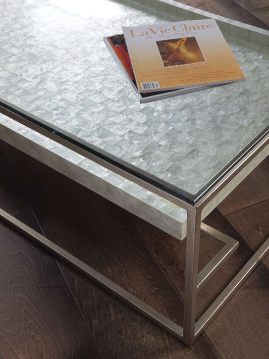 Artistica Home - Signature Designs Cumulus Capiz Large Rectangular Cocktail Table - 60W x 40D x 18.5H - 2156-949C veiw 2