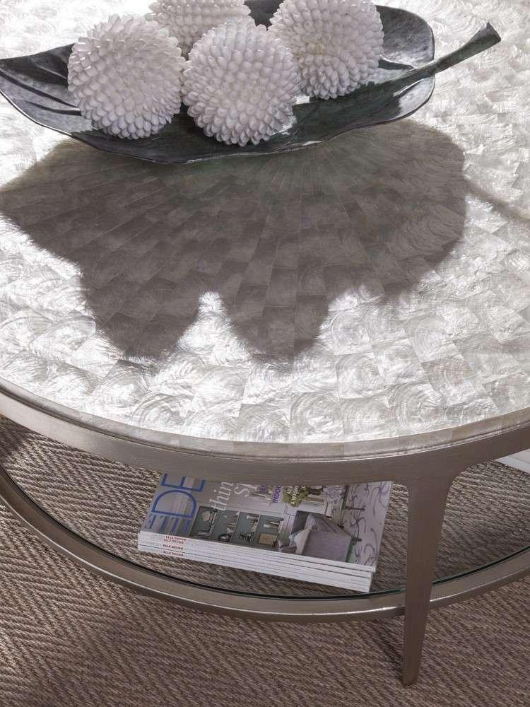 Artistica Home - Signature Designs Gravitas Round Cocktail Table - Champagne foil finish - 2050-943C veiw 2