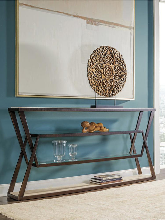 Artistica Home - Signature Designs Adamo Cafe Console, Medium Brown - 2272-966 veiw 2