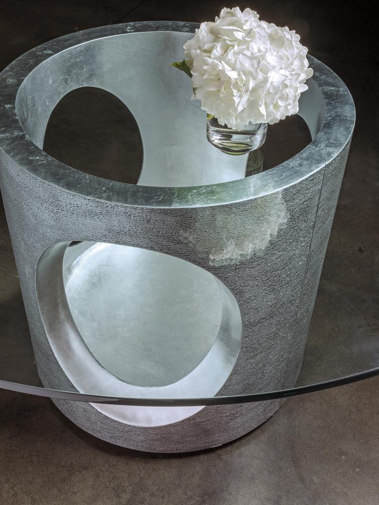 Artistica Home - Signature Designs Circa Rectangular Dining Table, Silver Leaf - 2275-870-88C veiw 3