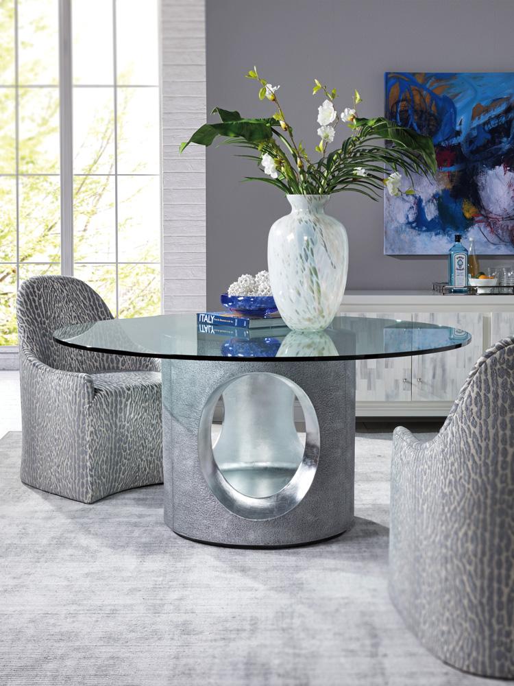 Artistica Home - Signature Designs Circa Round Dining Table, Silver Leaf - 2275-870-60C veiw 2