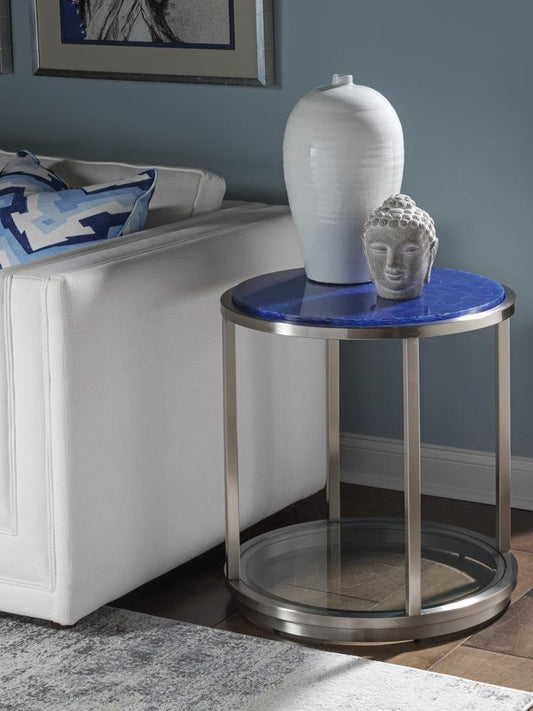 Artistica Home - Signature Designs Ultramarine Round End Table, Stainless Steel - 2288-953 veiw 2