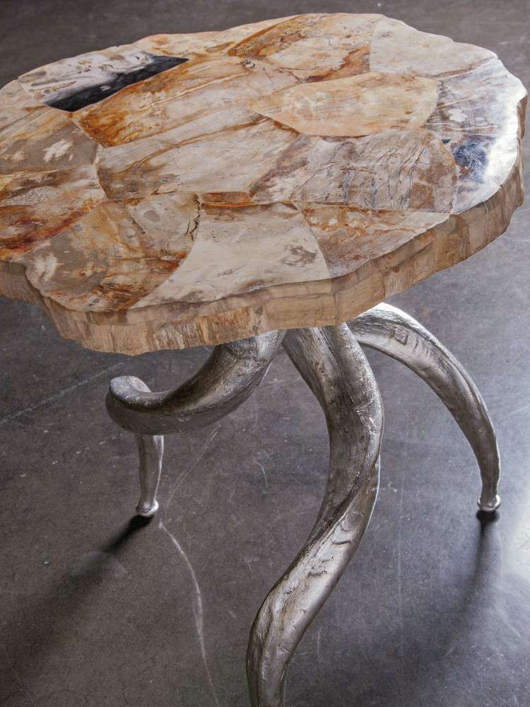 Artistica Home - Signature Designs Valance Spot Table - Silver Leaf Finish - 2035-953 veiw 1