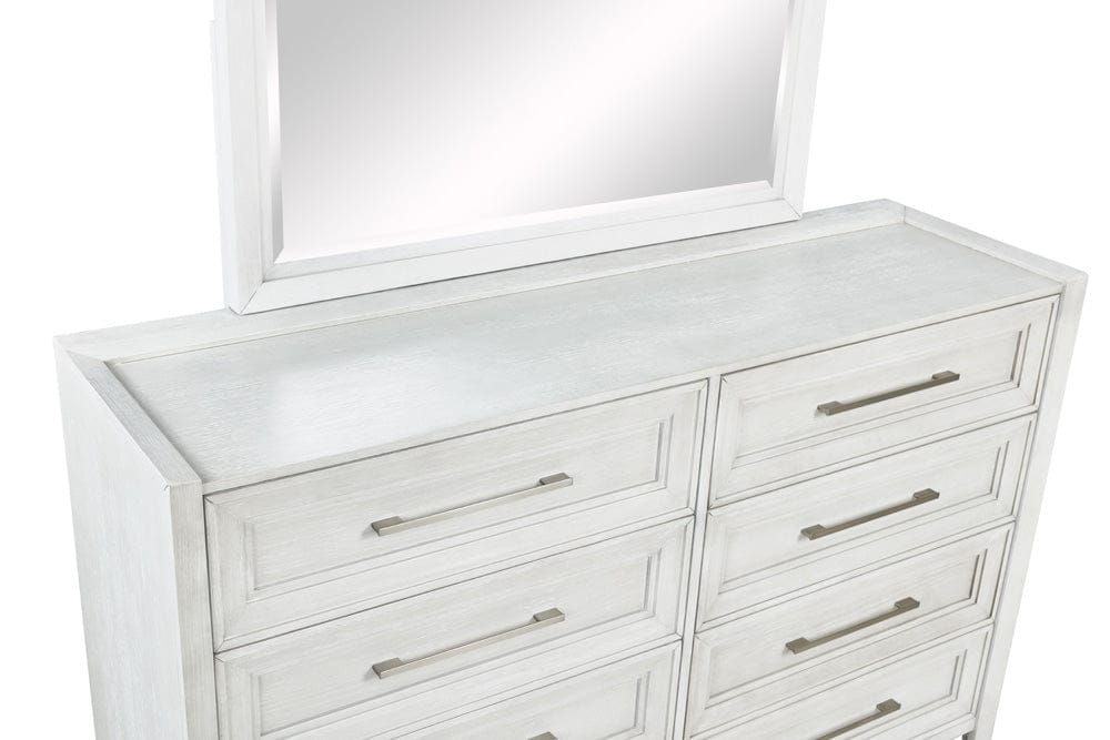 Avalon Furniture - B00967 White Dresser And Mirror - B00967 DM