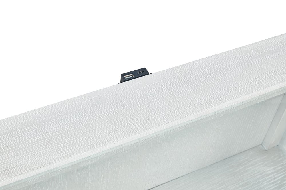 Avalon Furniture - B00967 White Open Nightstand - B00967 ON