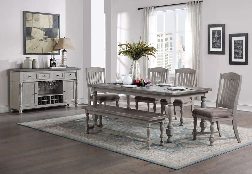 Avalon Furniture - Lorraine Dining Bench - D00622 DB veiw 2