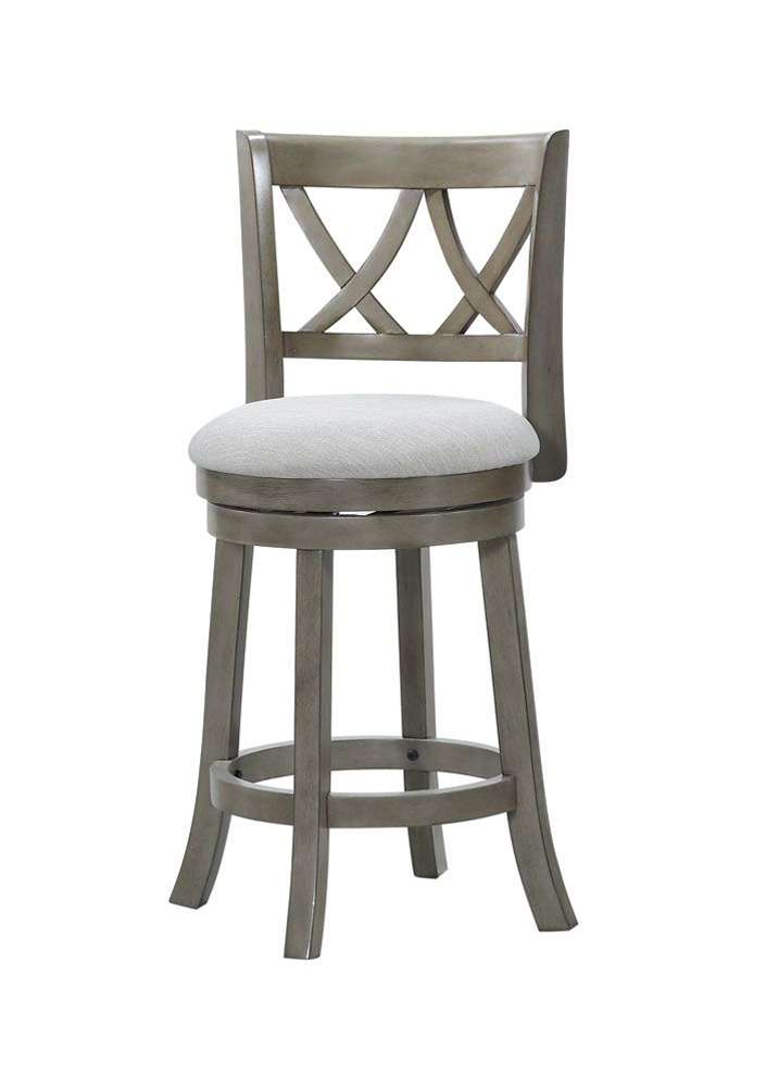 Avalon Furniture - Swivel Stools 24in Swivel Stool - Antique Grey - D01833 GC veiw 1