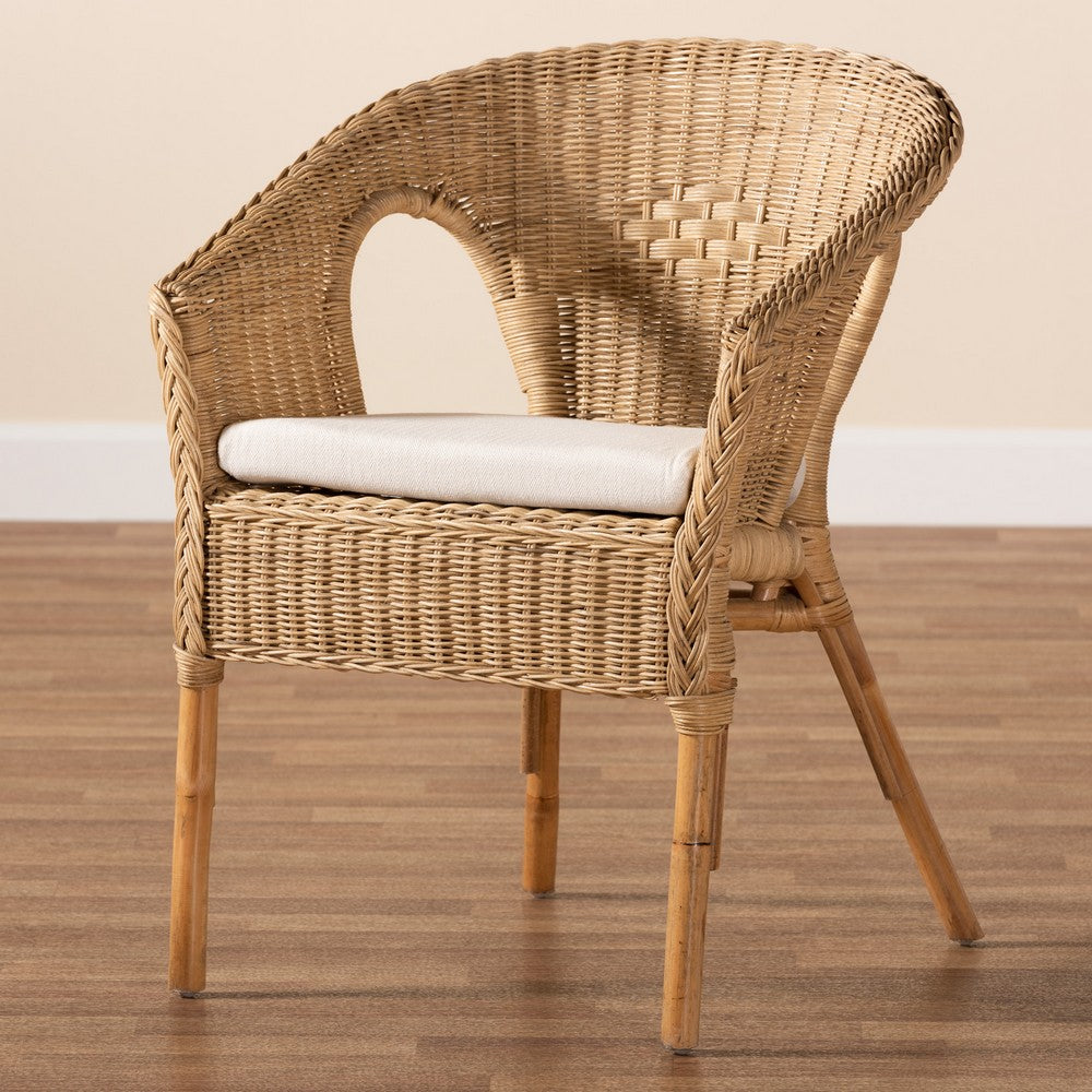 bali & pari - Abbey Dining Chair in White/Natural Brown - 12717-Rattan-DC view 9
