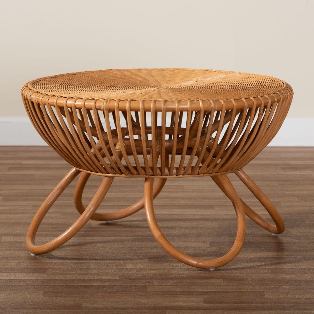 bali & pari - Abel Coffee Table in Light Honey - Abel-Light Honey Rattan Coffee Table view 8