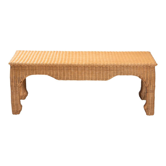 bali & pari - Abena Coffee Table in Light Honey - Abena-Light Honey Wicker/Rattan-Coffee Table view 2