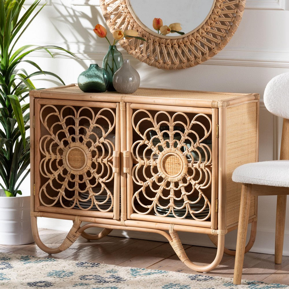 bali & pari - Acelin Storage Cabinet in Natural - WS016-Large/Double Version-Natural-Rattan-Cabinet view 8