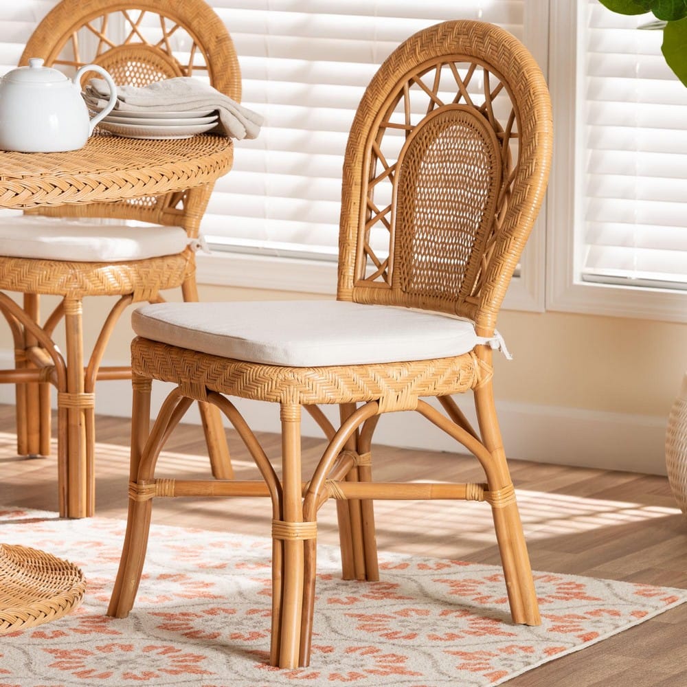 bali & pari - Adam Dining Chair in Light Honey - Adam-Light Honey/Rattan-Cushion-DC view 8