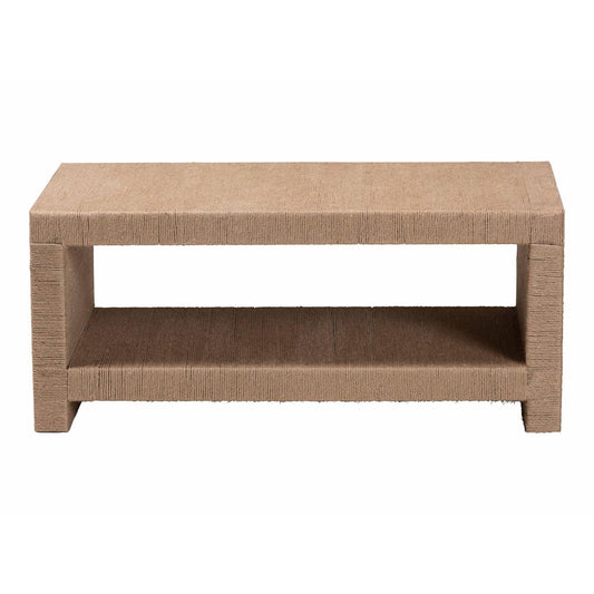 bali & pari - Adaya Coffee Table in Natural Brown - F248-FT11-Seagrass-Rectangular-Coffee Table view 2