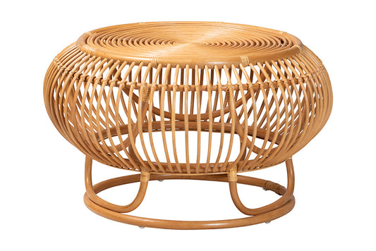 bali & pari - Adeola Coffee Table - Adeola-Light Honey Rattan Coffee Table view 2