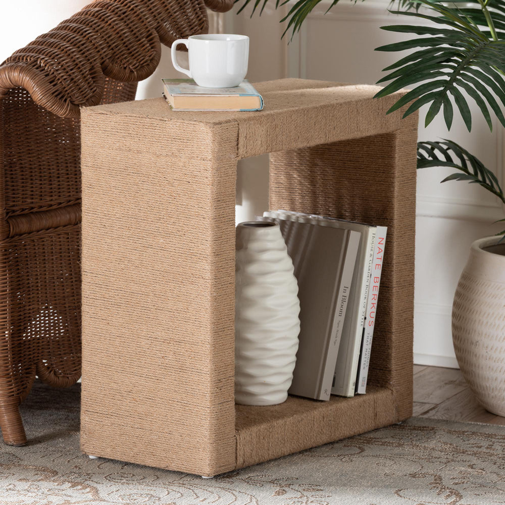 bali & pari - Adonica End Table in Natural Brown - F232-FT18-Seagrass-End Table view 6