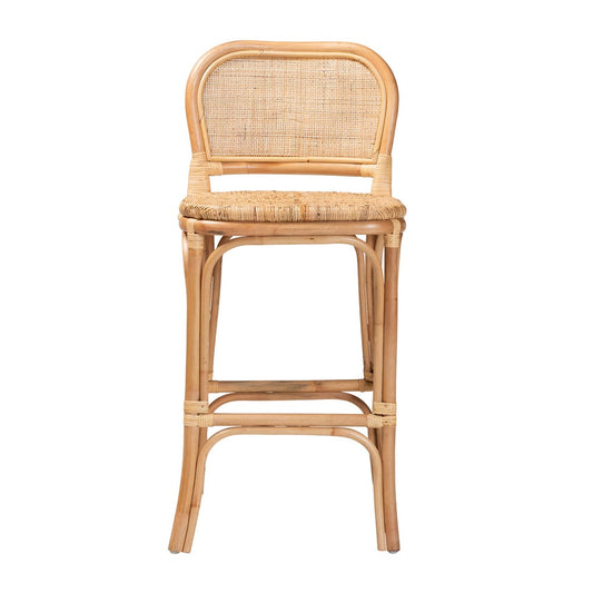 bali & pari - Adrena Bar Stool in Natural Brown - Adrena-Rattan-BS view 2