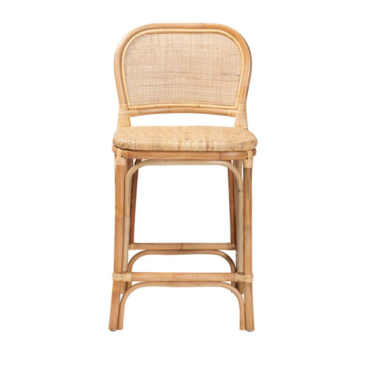 bali & pari - Adrena Counter Stool in Natural Brown - Adrena-Rattan-CS view 2