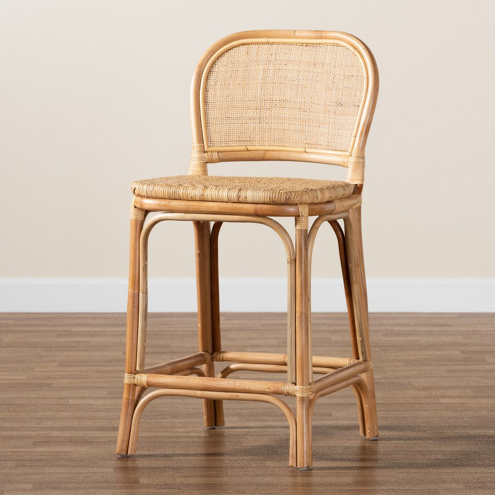 bali & pari - Adrena Counter Stool in Natural Brown - Adrena-Rattan-CS view 9