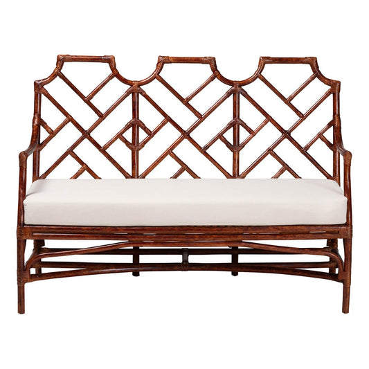 bali & pari - AellaLoveseat in Marbled Tortoise Brown - Amadea-Tortoise/Rattan-Cushion-Sofa view 2