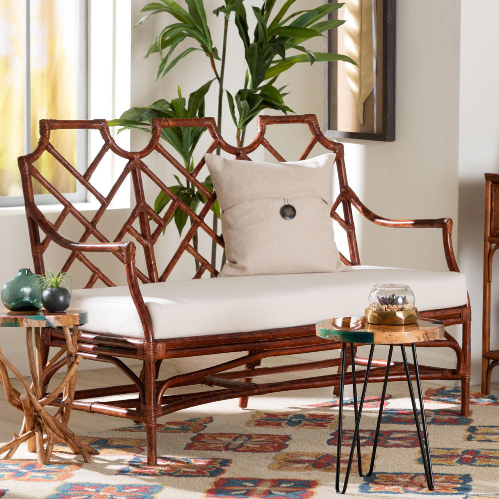 bali & pari - AellaLoveseat in Marbled Tortoise Brown - Amadea-Tortoise/Rattan-Cushion-Sofa view 8