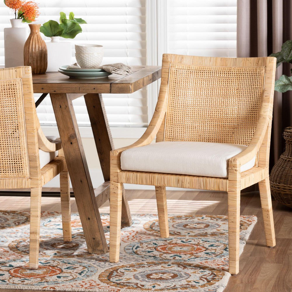 bali & pari - Alexis Dining Chair in Light Honey - Alexis-Light Honey Rattan-Cushion-DC view 8