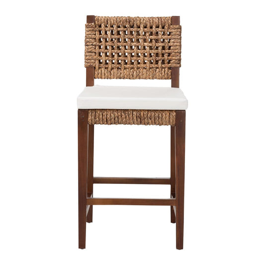 bali & pari - Alise Counter Stool in Natural Brown/Earthy Brown - Alise-Mahogany-Brown-Cushion-CS view 2