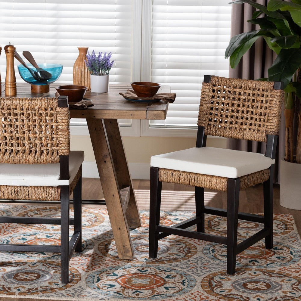 bali & pari - Alise Dining Chair in Dark Brown/Natural Brown - Alise-Mahogany-Cushion-DC view 8