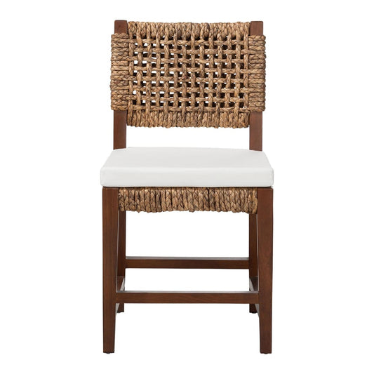 bali & pari - Alise Dining Chair in Natural/Earthy Brown - Alise-Mahogany-Brown-Cushion-DC view 2