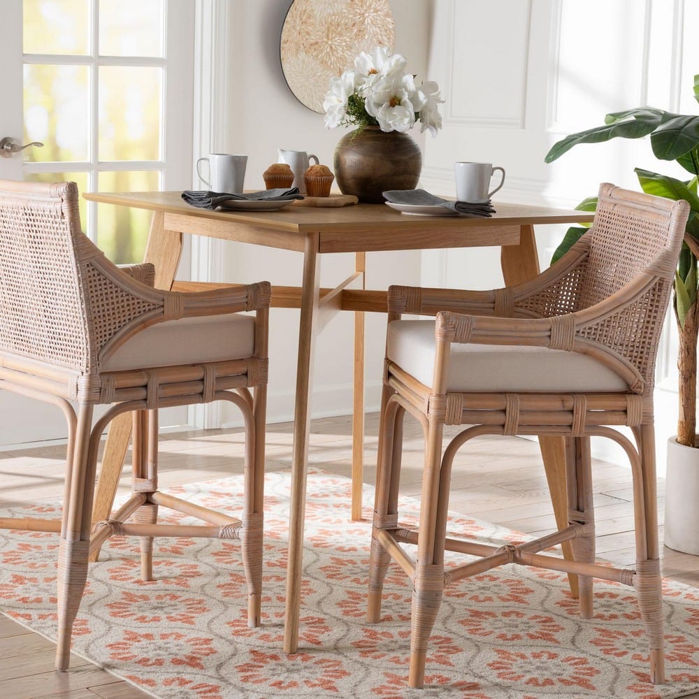 bali & pari - Allen Counter Stool in Whitewash Brown - Allen-White Washed Rattan-Cushion-CS view 8