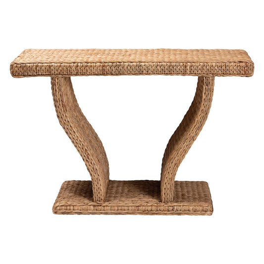 bali & pari - Alyssa Console Table in Natural Brown - Alyssa-Rattan/Abaca-Console Tables view 2