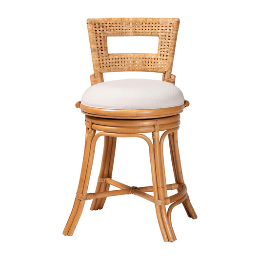 bali & pari - Amina Counter Stool in Light Honey - Amina-Light Honey Rattan-CS view 2