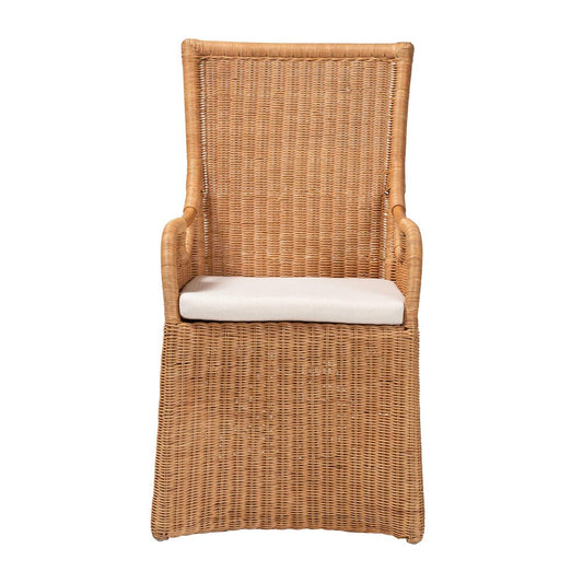 bali & pari - Amsterdam Dining Chair in Light Honey - Amsterdam-Light Honey Rattan Cushioned-DC view 2