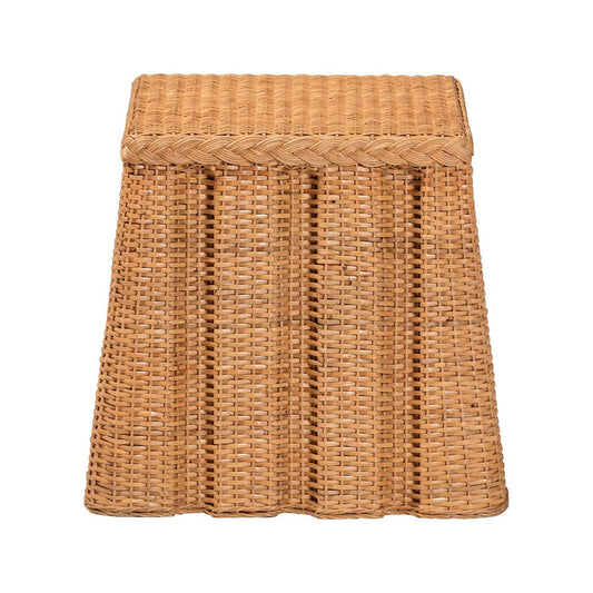 bali & pari - Andrea End Table in Light Honey - Andrea-Light Honey Rattan-ET view 2