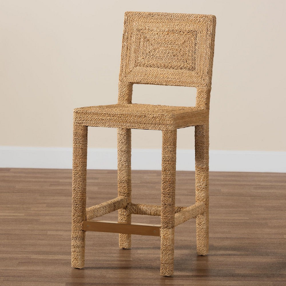bali & pari - Anfield Counter Stool in Natural - Anfield SH60-Mahogany/Seagrass-CS view 9
