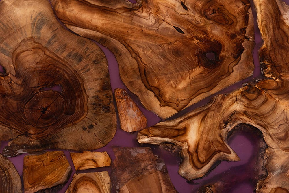 bali & pari - Apio Coffee Table - Apio-Round-Hollow Teak Wood/Resin-Coffee Table-Boxed view 7