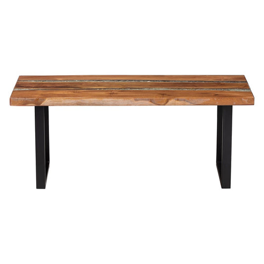 bali & pari - Apio Coffee Table in Natural Brown/White/Black - Apio-Hollow Teak Wood/Resin-Coffee Table-Boxed view 2