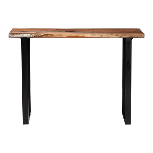 bali & pari - Apio Console Table in Natural Brown/White/Black - Apio-Hollow Teak Wood/Resin-Console Table-Boxed view 2