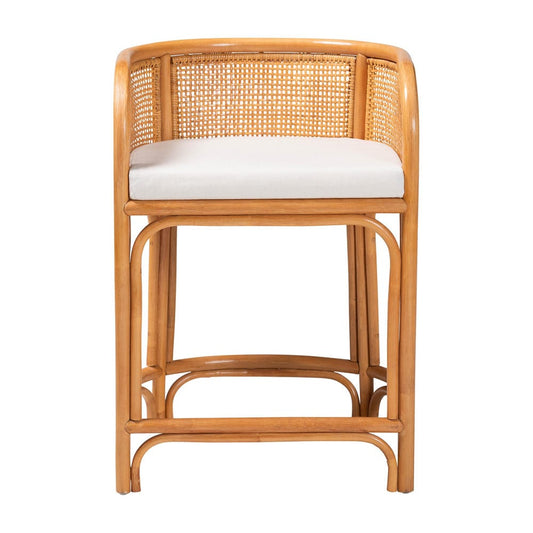 bali & pari - Aria Counter Stool in Light Honey - Ania-Light Honey/Rattan-CS view 2