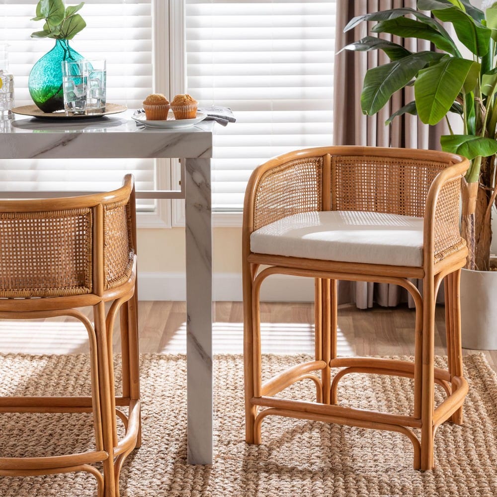 bali & pari - Aria Counter Stool in Light Honey - Ania-Light Honey/Rattan-CS view 8