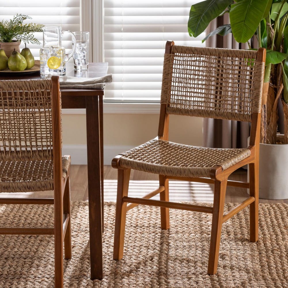 bali & pari - Ariba Dining Chair in Caramel Brown/Natural Brown - DC-05-Arimbi-Brown Wood/Rattan-DC view 8