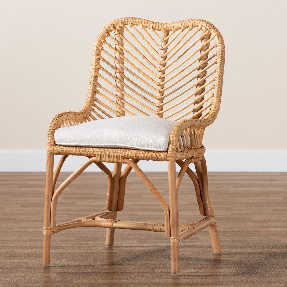 bali & pari - Arween Dining Chair in White/Natural Brown - Arween-Rattan-DC view 9