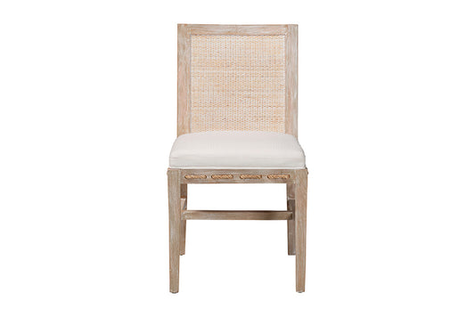 bali & pari - Ashford Dining Chair - MD-39960-Ashford-White Wash-Wood-Cushion-DC view 2