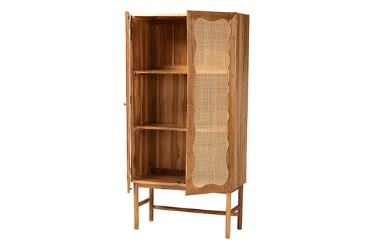 bali & pari - Augusto Storage Cabinet - Augusto-Wood/Webbing-Cabinet-KD-Box view 2