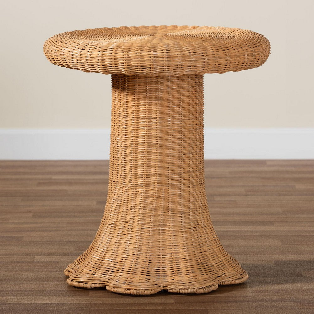 bali & pari - Avalon End Table in Light Honey - Avalon-Light Honey Wicker-End Table view 7